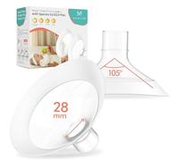2 couvre-tétons 28 mm en matériau souple pour tire-lait Medela, bord Softflex à angle large 105°, spécialement conçus pour Medela Pump in Style, Symphony, Freestyle, Sonata, Maxflow, Signature Pro