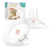 2 couvre-tétons 30mm en matériau souple pour tire-lait Medela, bord Softflex à angle large 105°, spécialement conçus pour Medela Pump in Style, Symphony, Freestyle, Sonata, Maxflow, Signature Pro