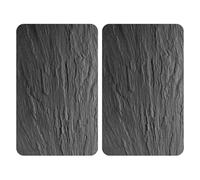 Wenko - 2 Couvres plaque XL universelle Ardoise - L. 52 x l. 40 cm - Gris Gris