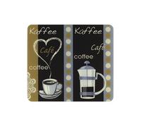 Maximex Multi-Platte Mod. Kaffeeduft | Plaque de protection en verre pour cuisine | Couvre plaque induction design | Dimensions 56 x 0,5 x 50 cm | Verre trempé Multicolore Transparent