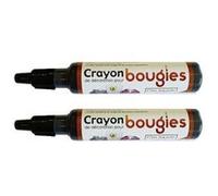 2 crayons cire liquide pour bougie - Noir Noir G
