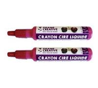 2 crayons cire liquide pour bougie - Rouge Rouge G