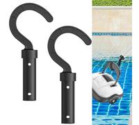 2 Crochet Robot Piscine Pool Vacuum Sweeper Hooks Pool Pole Hooks Crochets Pour Aspirateur de Piscines Crochet Réglable Robot Piscine Adaptés à Tous Les Types de Nettoyeurs et D'aspirateurs de Piscine