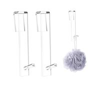 2 crochets de porte pour mur de douche, crochets de douche sans perçage, crochets de porte de douche pour accrocher serviettes, peignoir, porte-serviettes, crochet en acrylique antidérapant pour