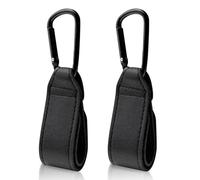 2 Crochets Poussette en Cuir PU, Attaches Universelles pour Sac à Langer, Courses ou Sac à Dos, Crochets Antidérapants pour Landau, Poussette ou Fauteuil Roulant