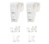 2 Crochets Réversibles, Supports Pour Tringles à Rideaux, Sans Perçage ni Vissage, Pour Tringles Ø de 7 à 12 mm de Diamètre