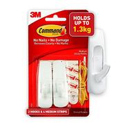 2 crochets utilitaires Command - Médium - Blanc - (17001es)
