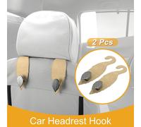 2 crochetts De Siège Auto Universels Pour La Plupart Des Voitures, Suv, Camions crochetts D'Organisateur De Siège Arrière De Voiture En Cuir Synthétique Robuste Beige 20X5.5Cm