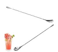 2 Cuillère à Cocktail Spirale Cuillères à Mélanger en Acier Inoxydable