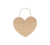 2 cœurs en bois à suspendre 25 x 22 cm