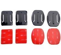 2 Curved and Flat Mounts with 3M Double-Sided Adhesive Dots for GoPro Hero + 4/3/3/2/1- Black
