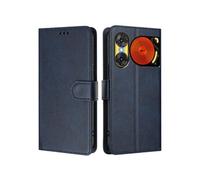2 De Musique ZTE Nubia Etui Pour Flip De Style Classique Antichoc Blocage RFID Etui Portefeuille Fermeture Magnétique Titulaire De La Carte - Bleu