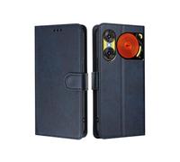 2 De Musique ZTE Nubia Etui Pour Flip De Style Classique Antichoc Titulaire De La Carte Blocage RFID Etui Portefeuille Fermeture Magnétique Bleu