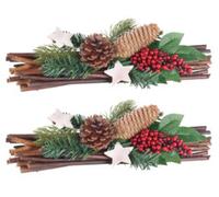 Britesta : 2 décorations de Noël naturelle 30 cm faite main G