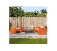 2-delige Loungeset massief grenenhout wasbruin3216897