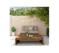 Vidaxl Salon De Jardin 2 Pcs Avec Coussins Marron Miel Bois Massif