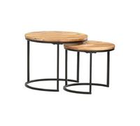 vidaXL Tables gigognes 2 pcs Bois d'acacia massif
