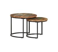vidaXL Tables gigognes 2 pcs en bois de récupération massif