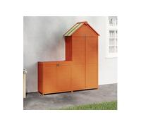 Vidaxl Ensemble De Remise À Outils De Jardin 2 Pcs Marron Pin Massif