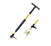 2. Désherbeur de jardinage amovible à 3 broches avec poignée renforcée pour extraire les racines du sol doux/humide