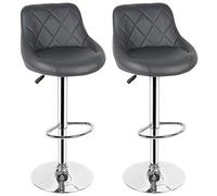 2 Design 2 Couleurs Tabouret de Bar Lot de 2 avec siège Bien rembourré en Similicuir,Hauteur réglable