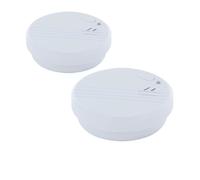 2 détecteurs de fumée optiques - CHACON - Avec pile alkaline 9 V - 1 an - Blanc