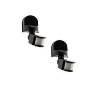 - 2 détecteurs mouvement IP44 - tête orientable - 1200W - Noir