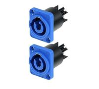 (2) Deux PowerCON d'origine NEUTRIK NAC3MPA-1 en bleu châssis panneau d'alimentation