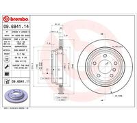 2 Disques De Frein Arrière 298Mm BREMBO Pour ALPINA B10