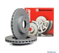 2x Disque de frein ventilé de l'intérieur 150.3400.52 ZIMMERMANN pour MINI MINI