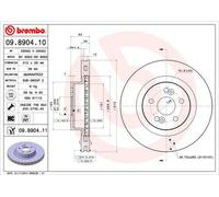 2 Disques De Frein Avant 312Mm BREMBO Pour RENAULT CLIO III