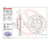 2 Disques De Frein Brembo Vernis Uv 09.8904.21