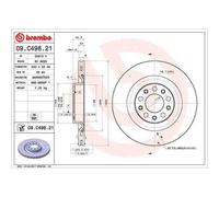 2 Disques De Frein Brembo Vernis Uv 09.c498.21