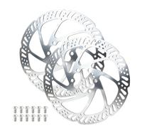 2 Disques de Frein de 160 mm pour Vélo - Freins à Disque Hydrauliques, Kit Frein à Disque Vélo Route, Montage à 6 Trous, en Acier Inoxydable, Adaptés Aux VTT, avec Vis Incluses