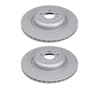 2 Disques de Frein Perforé Ventilé Ø 370 MM 24 MM A. B. S. pour U. A. BMW