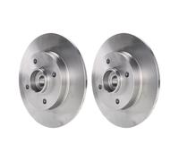 2 Disques De Frein Pleins BOSCH Ø 249 Mm Avec Anneau Capteur ABS