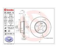 2 Disques De Freins Brembo 09.d525.13
