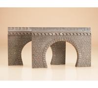 2 Double Piste Tunnel Portals Ho Échelle Auhagen Kit 41587