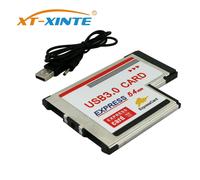 2 double Ports USB 3.0 HUB Express carte ExpressCard 54mm adaptateur caché convertisseur USB3.0 pour ordinateur portable