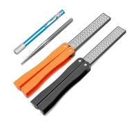 2 Double-Sided Diamond Knife Sharpener/1 Retractable Diamond Sharpenin