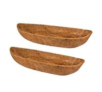 2 Doublure en Fibre Coco Demi-Ronds 24 Pouces, Doublure Remplacement Fibres Coco pour Panier Suspension, Doublures pour Jardinières Pot Fleurs Intérieur ou Extérieur