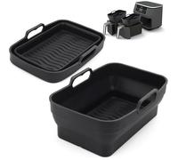 2 Doublure Moule Accessoires Air Fryer,Réutilisable Pliable Friteuse Plat Accessoire,Airfryer Pour Panier Instant Pot En Ninja Foo