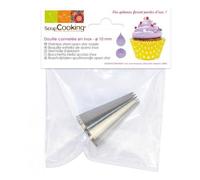 2 douilles pâtisserie inox - cannelée Scrapcooking