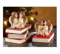 Article et décoration de fête Infactory 2 duos d'anges de Noël décoratifs - 14 cm