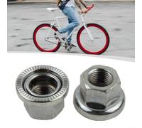 2 Écrous Axe Vélo Piste M9/M10 Acier Argenté | Compatible moyeux pour avant/arrière, fixation , idéal piste, poids 16g, finition soignée(M10)
