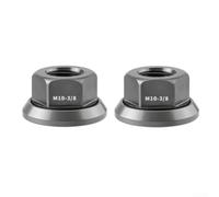 2 Écrous de pour roue Vélo pour m10*3/8 Légers et Solides 2 Écrous | Alliage 7075 pour robuste, léger, installation pour rapide, compatible moyeu avant/arrière, fixation stable(Grey)