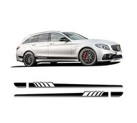 2 Édition Pcs 1 Sticker de Jupe à Rayures latérales, pour Benz C Classe W205 C63 AMG C43 C180 C220 C205 A205 S205 Autocollants universels pour Voitures Accessoires