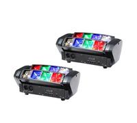 2 effets spider jeux de lumière led8-mini puissants aux grands balayages