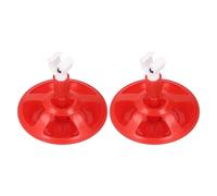 2 Emballage Automatique Chicken Waterer Dur et Impact Resist PP G3 / 4 Chicken Water Feeder Wabing Bown Bown with Plusieurs Compartiments Design Feeder Water Waterner pour