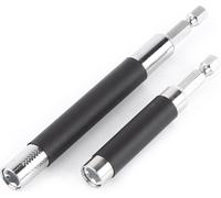 2 embases hexagonales extensibles, magnétiques, 1/4 po, adaptateur porte-embouts pour tournevis électrique